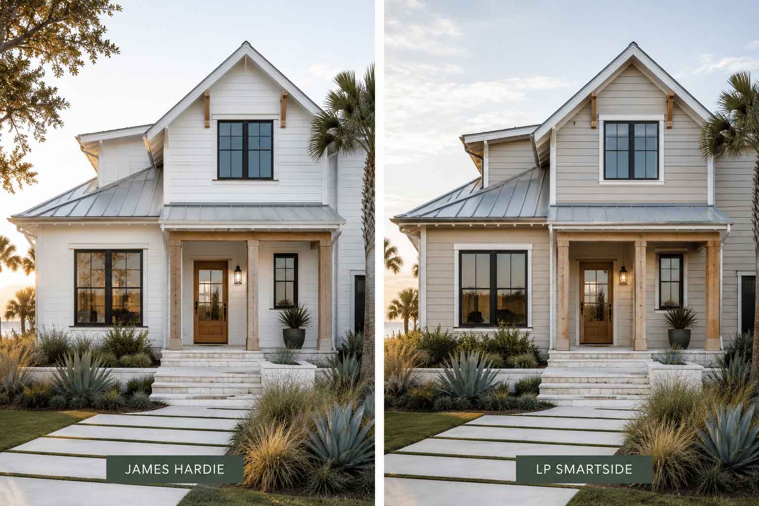 James Hardie and LP SmartSide siding compared