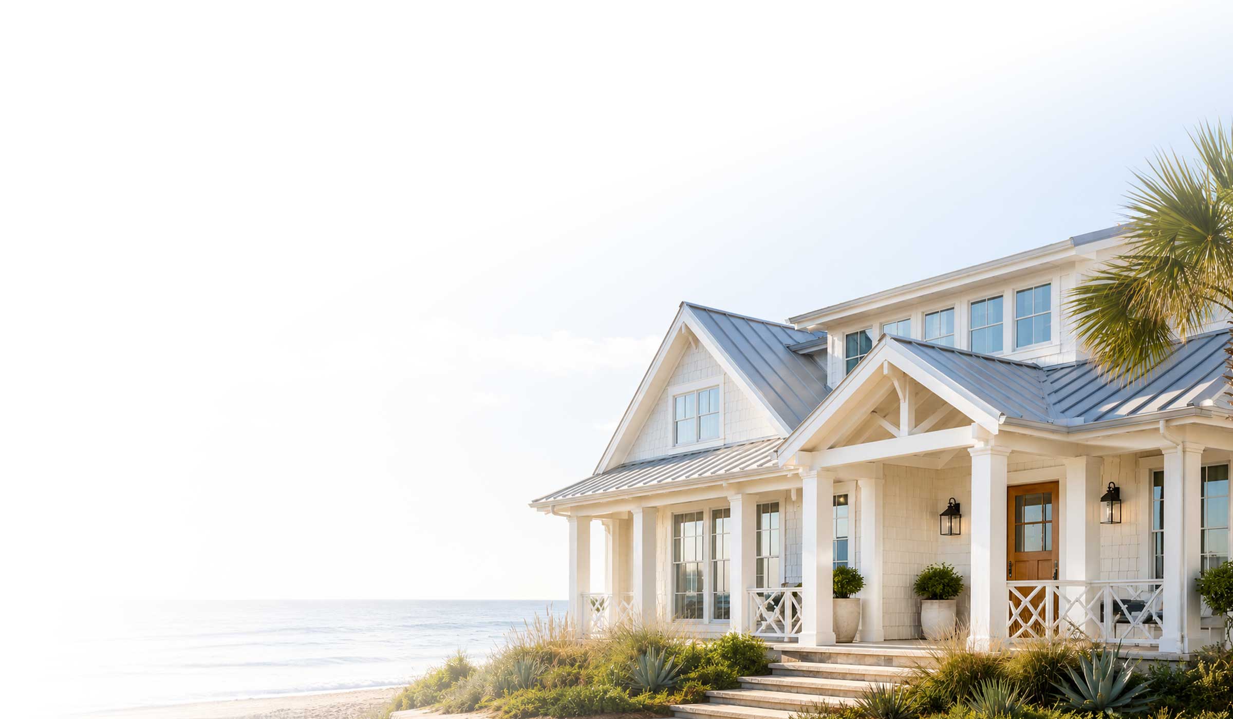 Modern coastal home with new exterior by Dovetail Exteriors