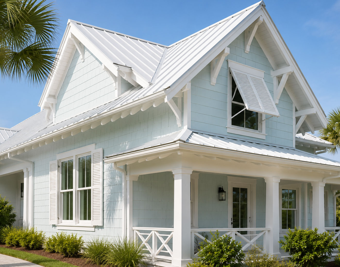 Completed exterior renovation on a Gulf Coast home
