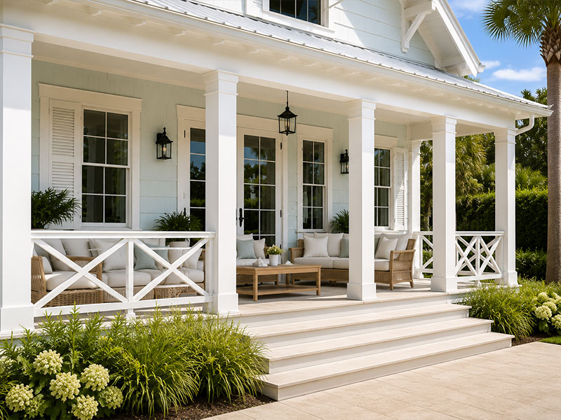 Covered outdoor living space